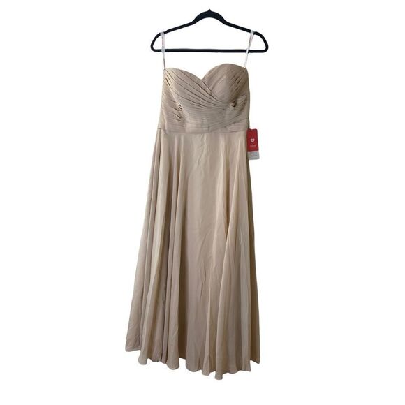 JJs House Strapless Pleated Dress Sz 12 - Picture 1 of 11